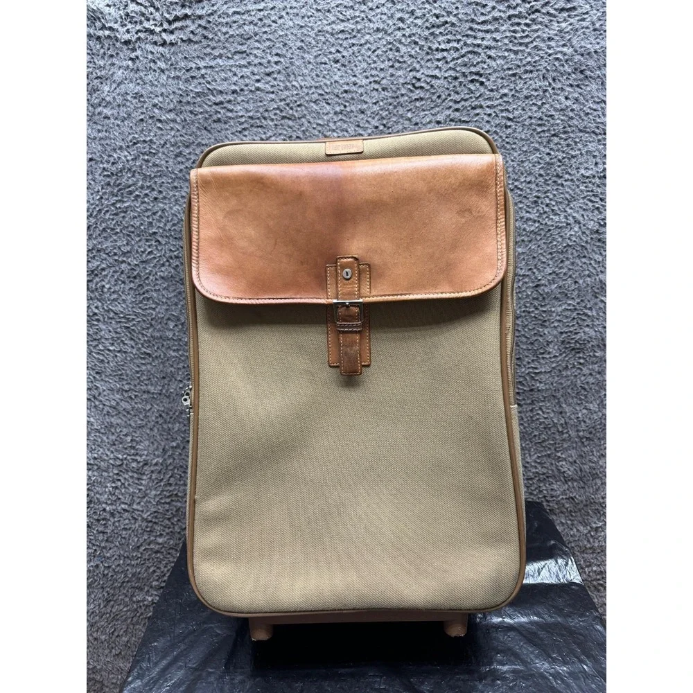Hartmann Ballistic Nylon Rolling Travel Suitcase Leather Brown 14